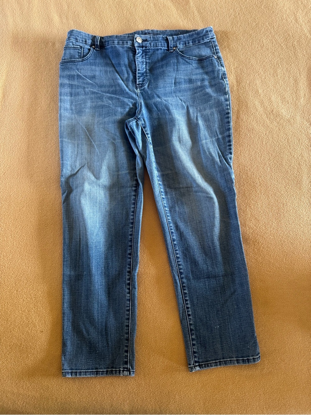 SO Women's Straight Leg Jeans - Medium Blue Wash